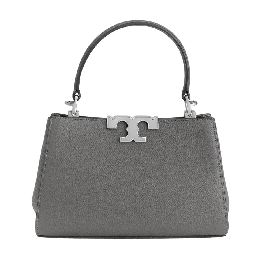 Tory Burch Eleanor Pebbled Leather Satchel Bag Wild Mushroom - TB53215