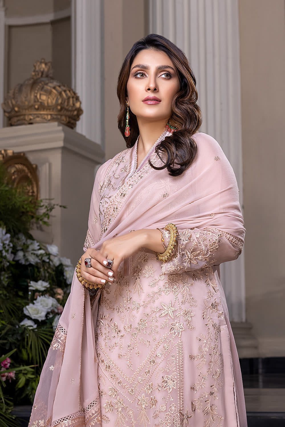 Luxury Chiffon Embroidered Unstitched Suit