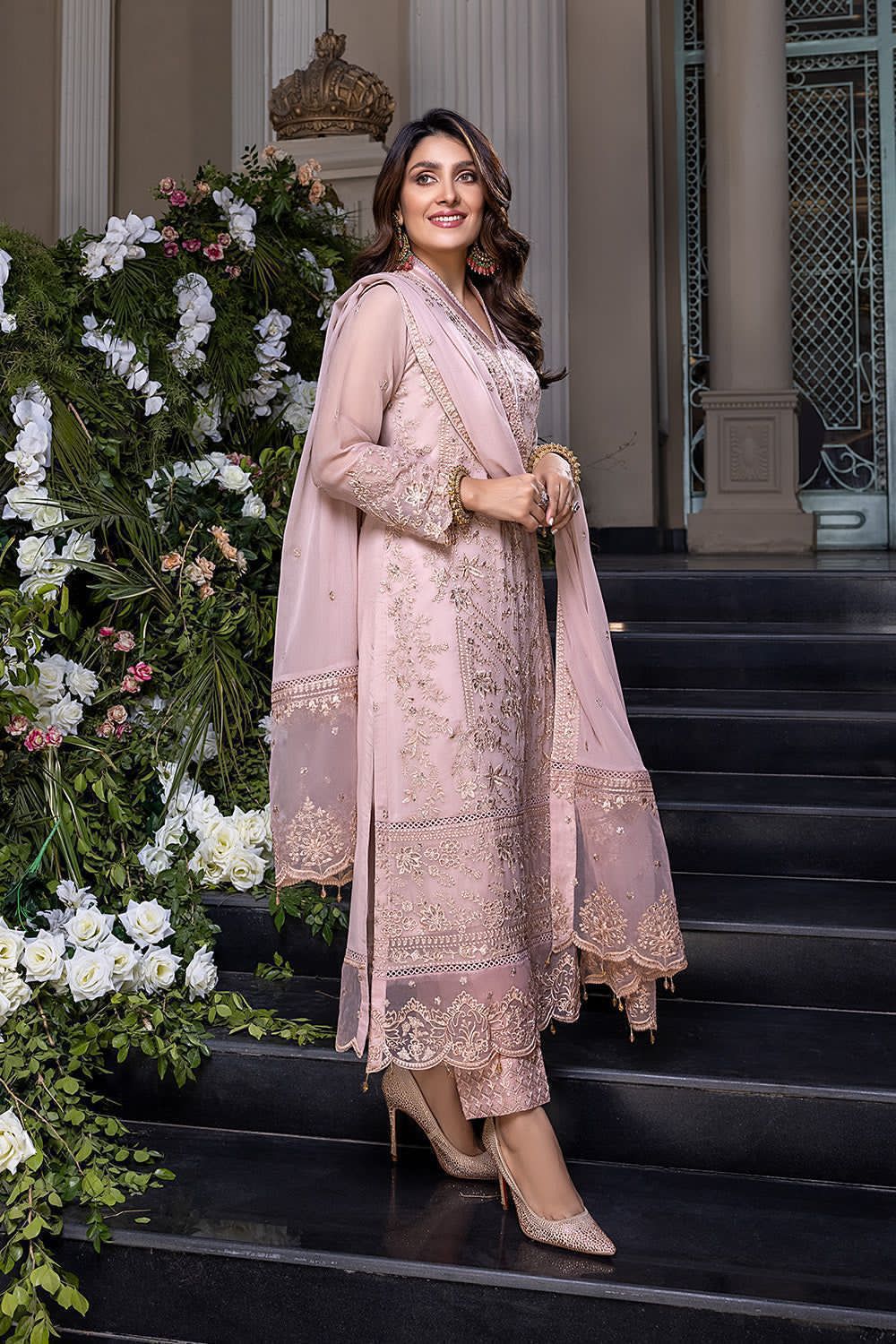 Luxury Chiffon Embroidered Unstitched Suit
