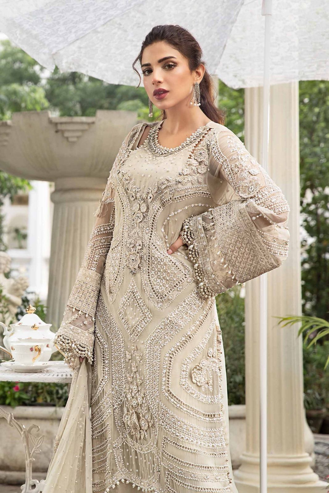 Heavy Embroidered Chiffon Suit