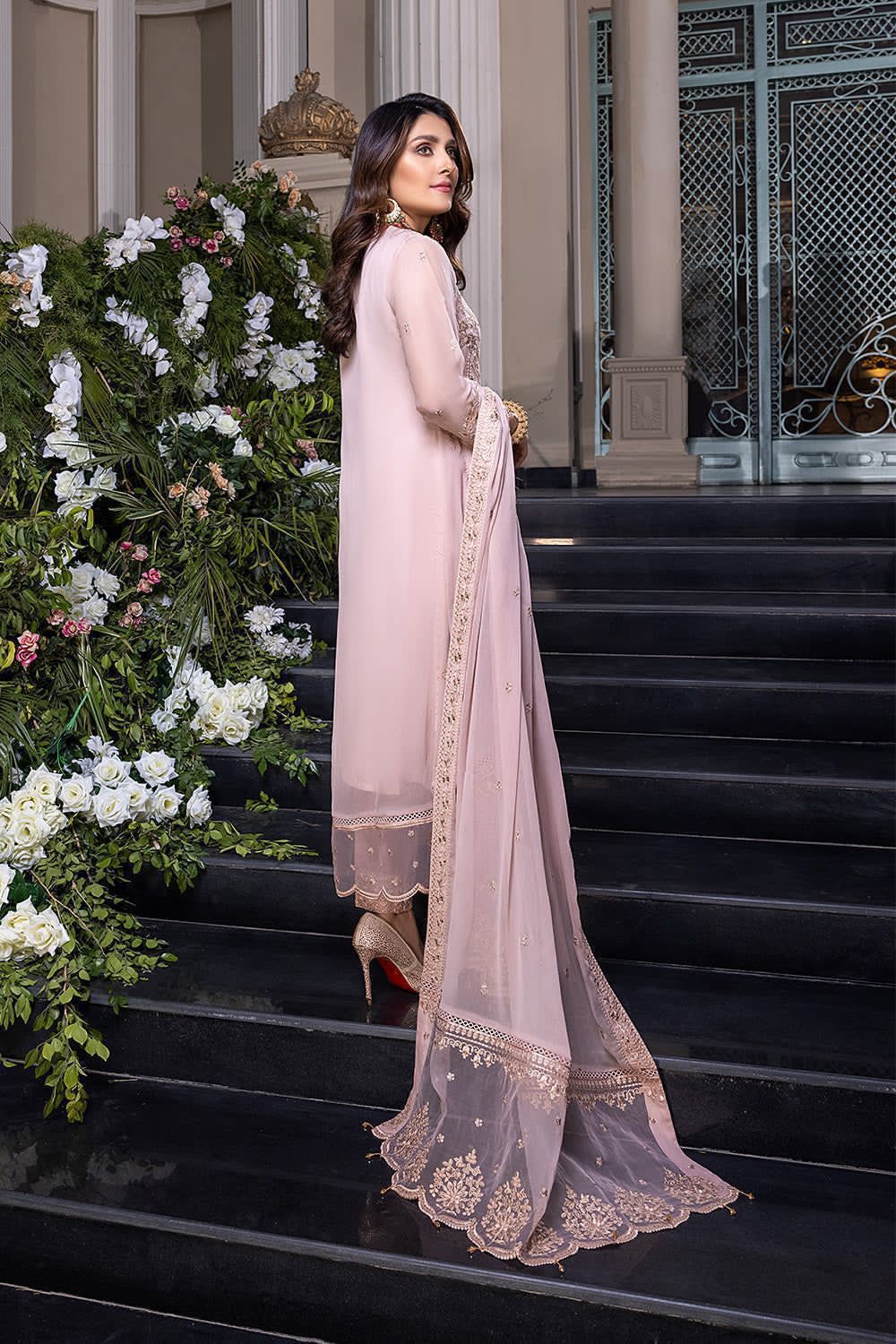 Luxury Chiffon Embroidered Unstitched Suit